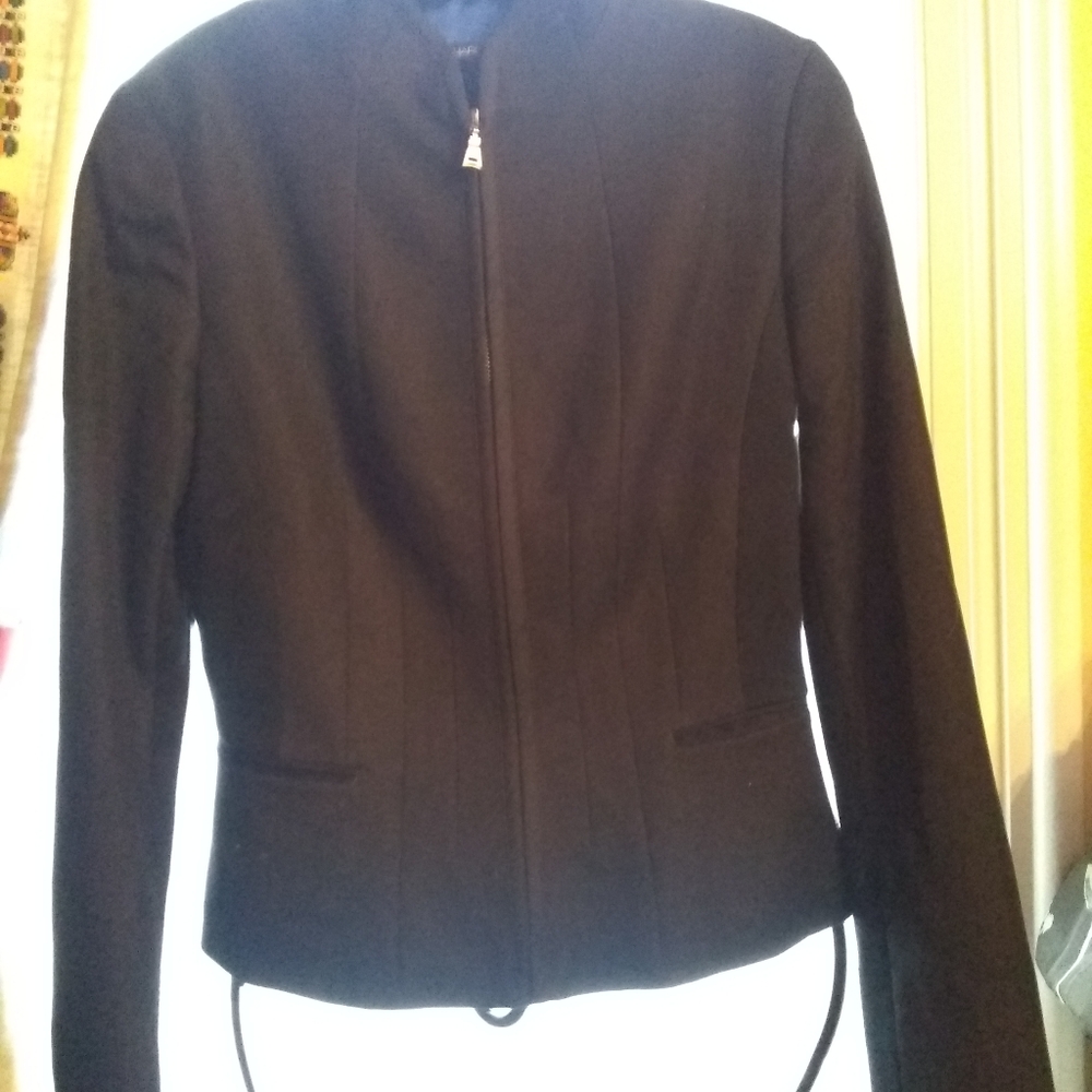 Tahari Jacket Charcoal Tailored 6